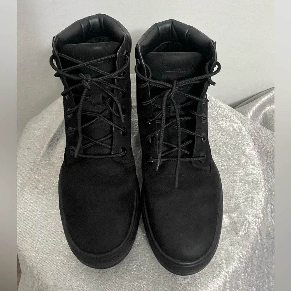 Timberland Women’s Size 5.5 / EU 36)W Black Nubuck Lace-Up Boots (/Box(B44)✨✨
